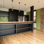 Kitchen showing stitching of brickwork